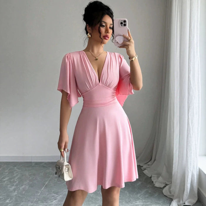 Womens Summer Casual Waist-Cinching Dress by Ricaloux