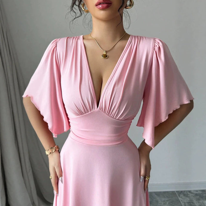 Womens Summer Casual Waist-Cinching Dress by Ricaloux
