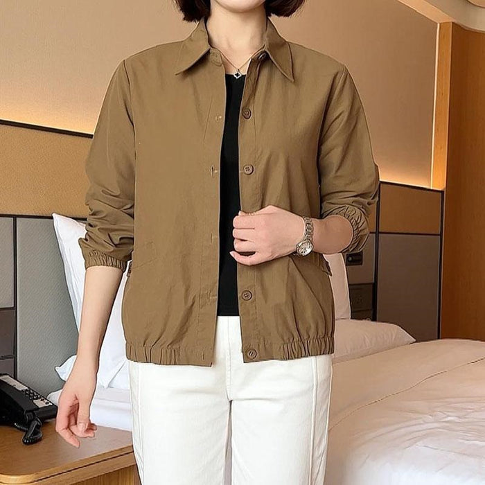 Womens Versatile Casual Loose-fitting Cropped Jacket – Premium 0 | RICALOUX