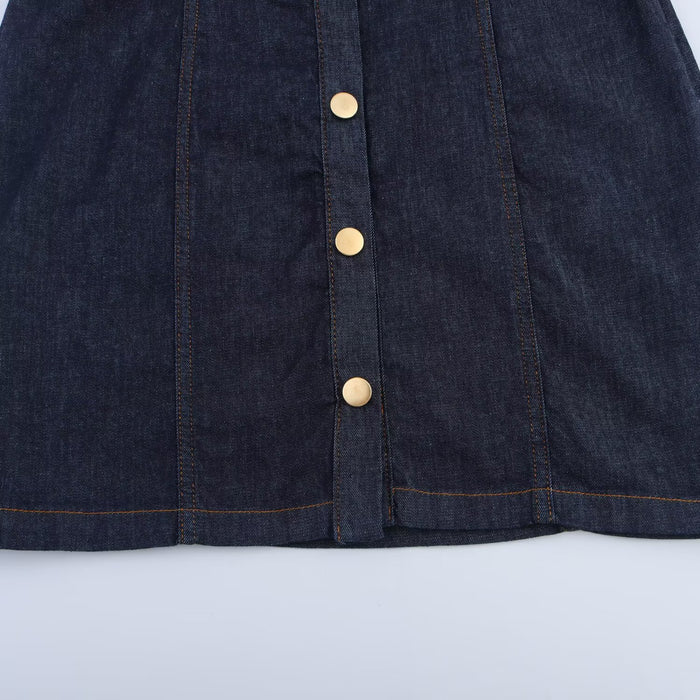 Women's Versatile Classic Denim Mini Dress by Ricaloux
