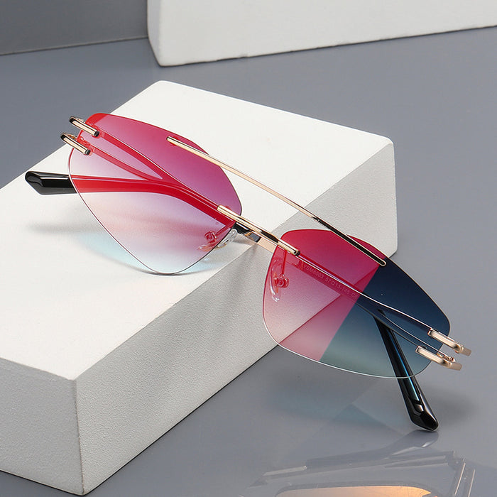 YSM8003 New Fashionable Polygonal Cut-Edge Frameless Sunglasses – Premium 0 | RICALOUX